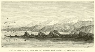 Point or Spit of Ilay, from the Sea, Looking East-North-East; Distance Four Miles by Edouard Riou